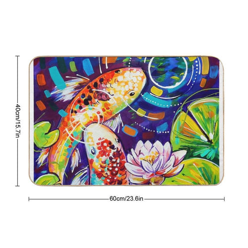 3 Koi Fish  Multi-Purpose Bath Mat