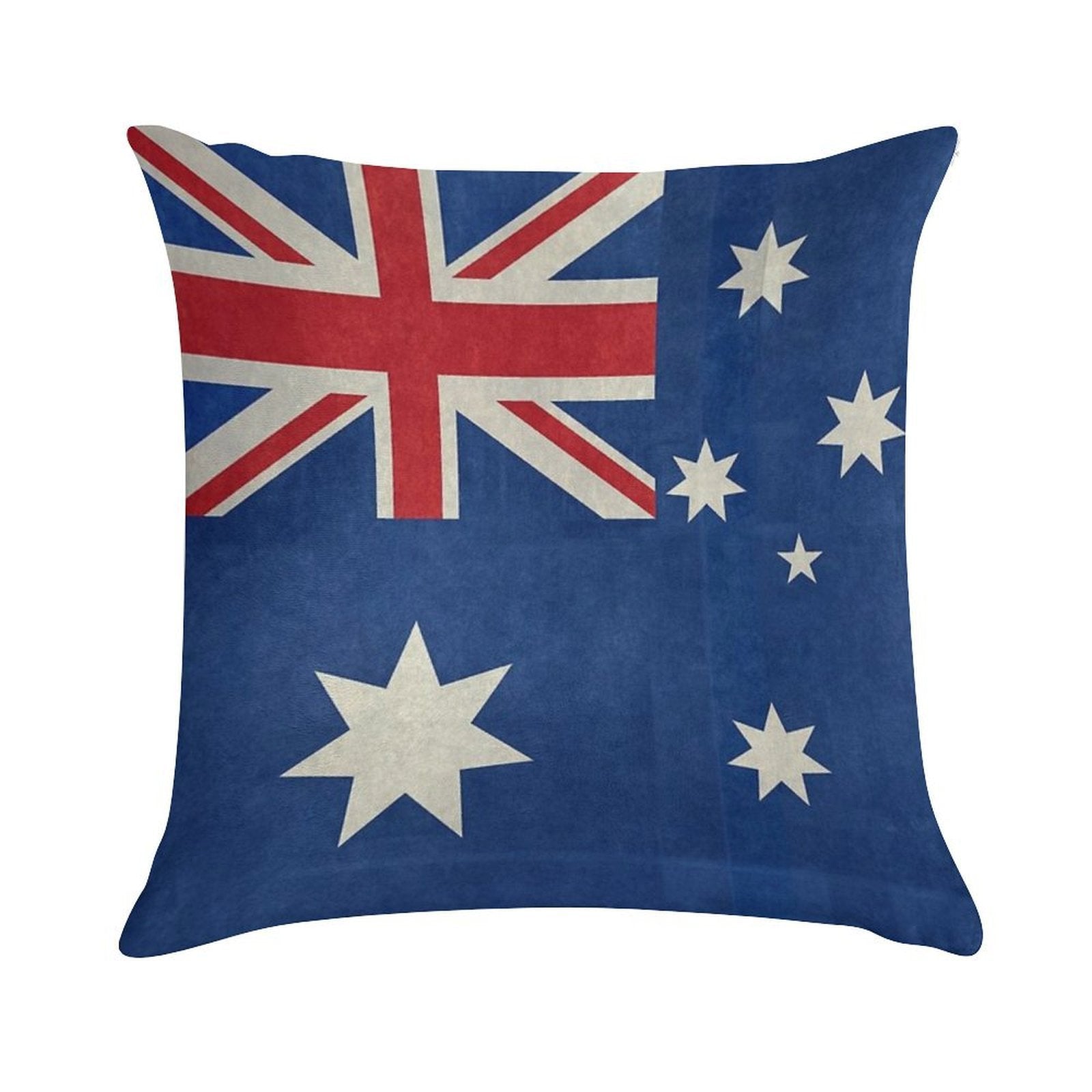 Flag of Australia, Retro Textured Look Soft Washable Throw Pillow