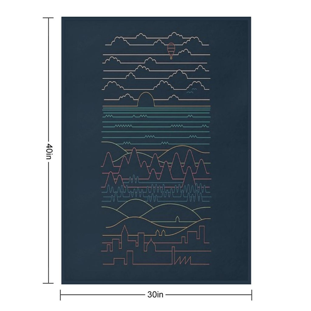 Linear Landscape Versatility Throw Blanket