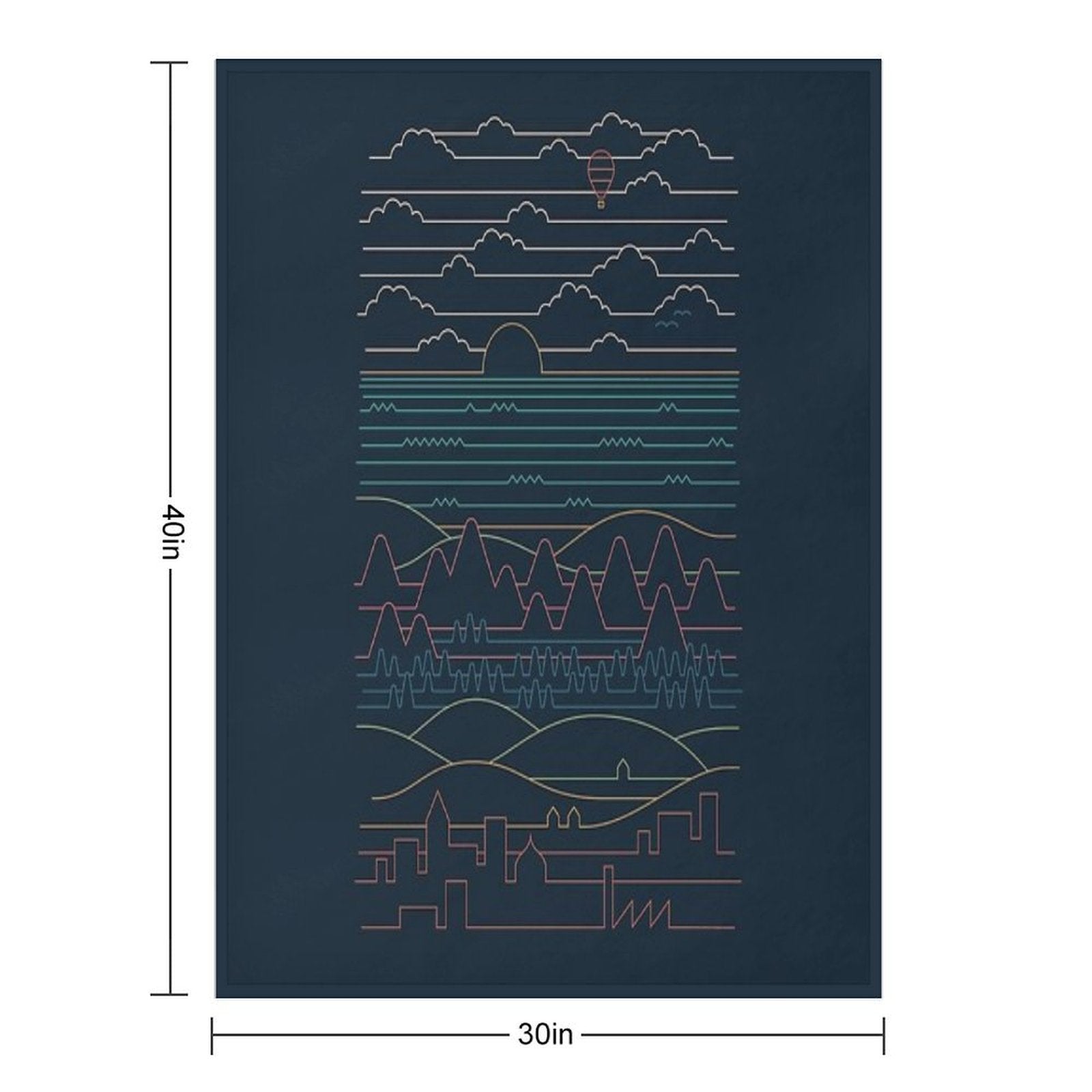 Linear Landscape Versatility Throw Blanket