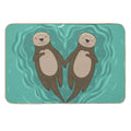 Otters Holding Hands - Otterly in Love With You  Pet-Safe Bath Mat