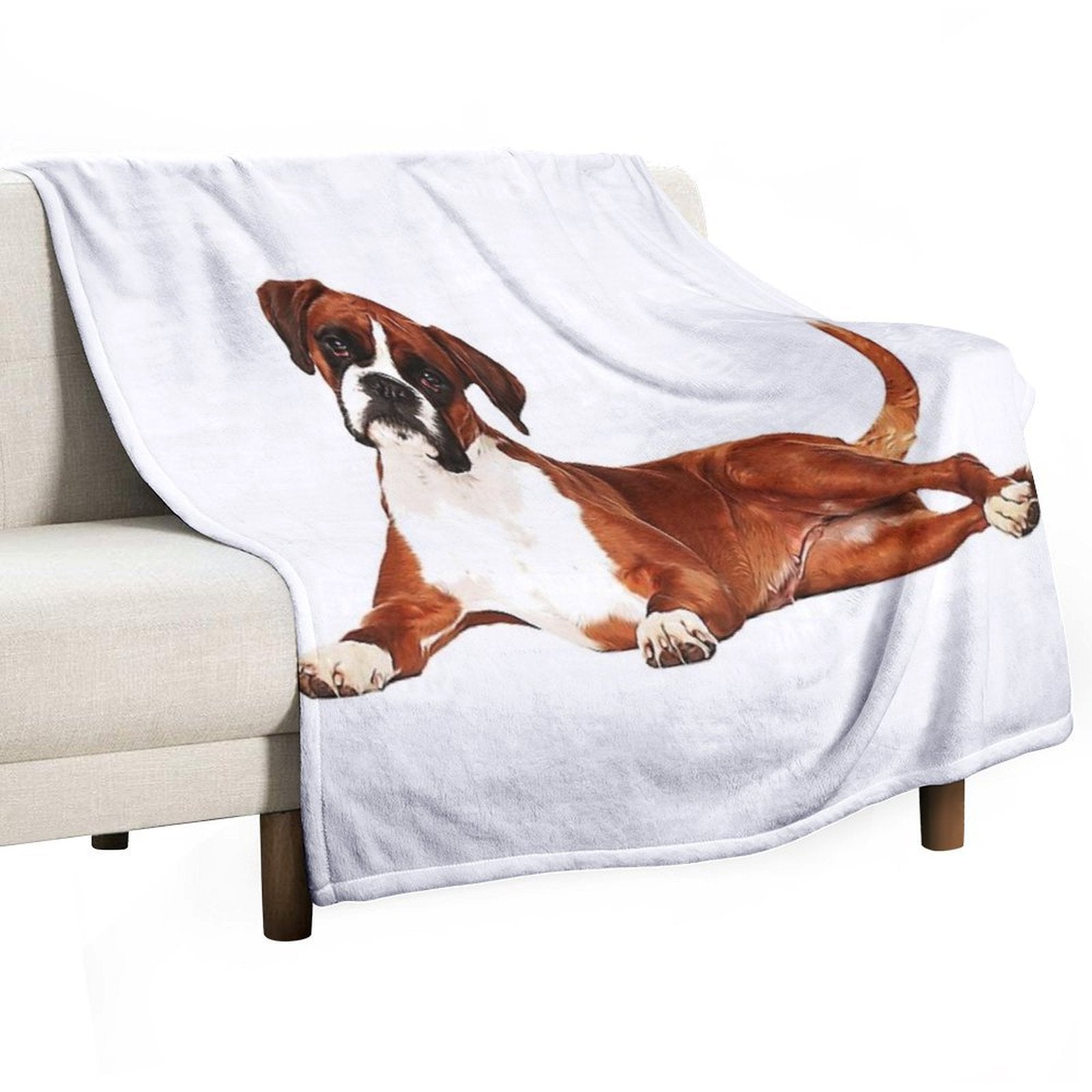 Adorable Boxer Dog Comfort Throw Blanket