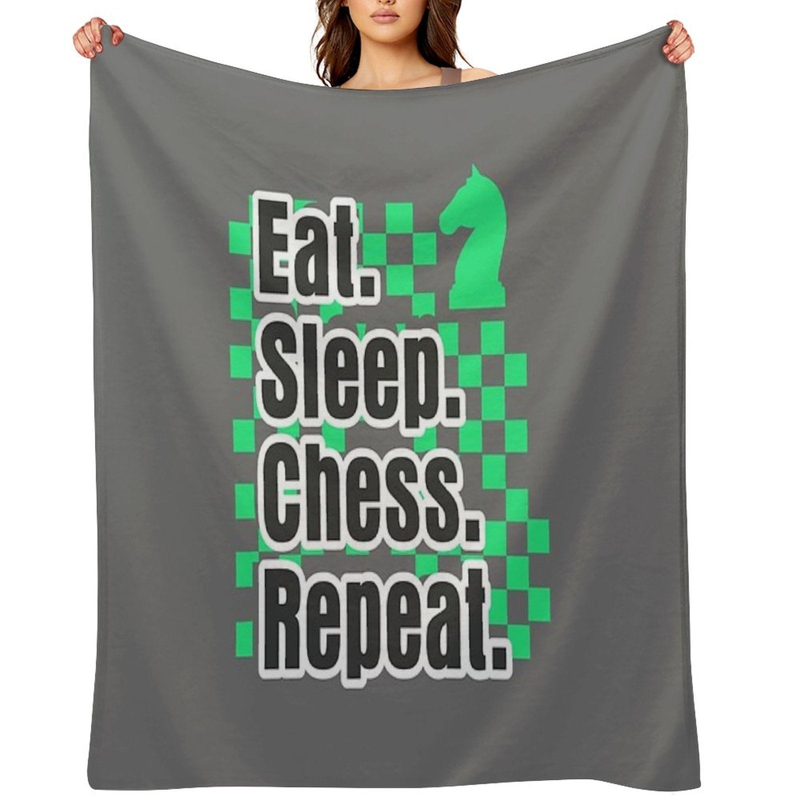 Boys Chess Eat Sleep Chess Repeat Gift Gift-ready Throw Blanket