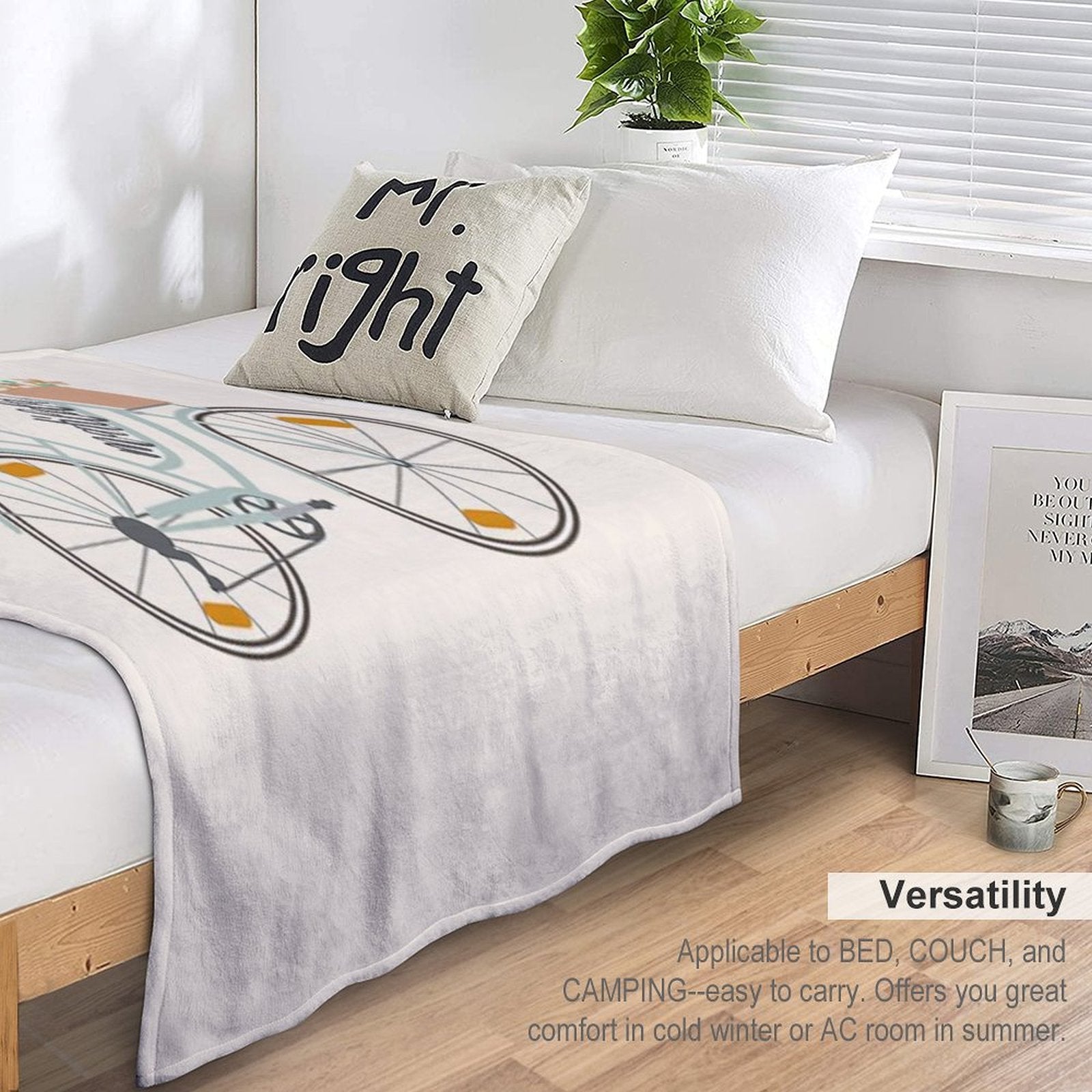 Matilda Bicycle Harry Styles Wrinkle-free Throw Blanket