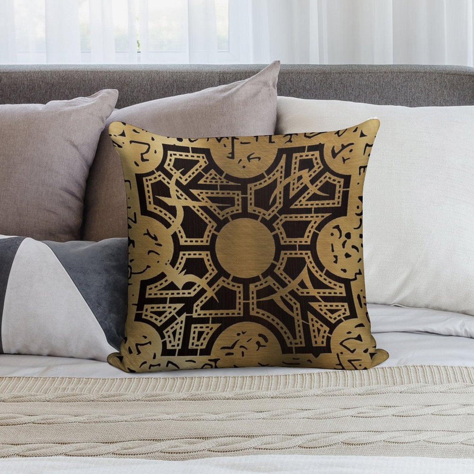 Lament Configuration Side D Soft High-Density Material Throw Pillow