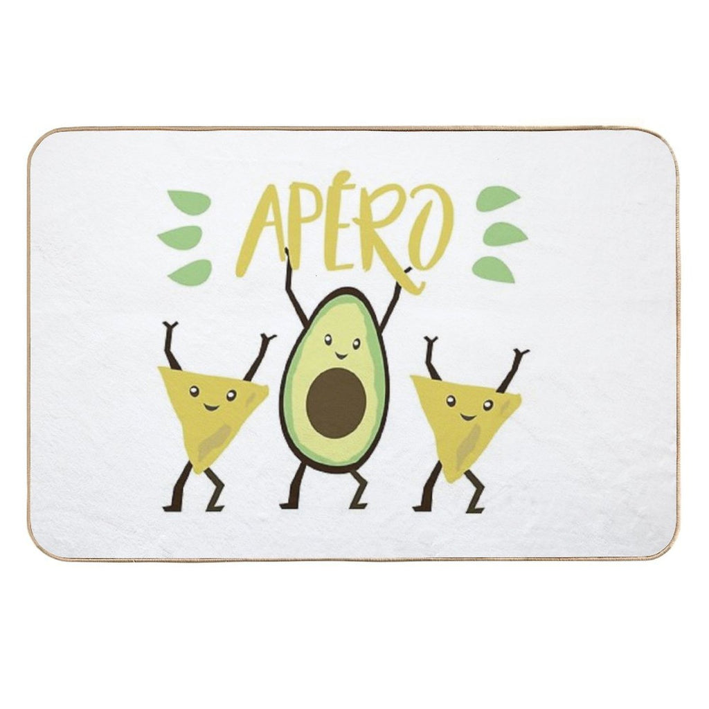 Avocado Dancing Aperitif  Stain-Proof Bath Mat