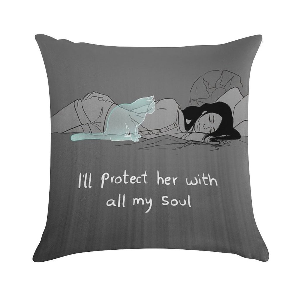 Guardian Soul Soft Home Decor Throw Pillow
