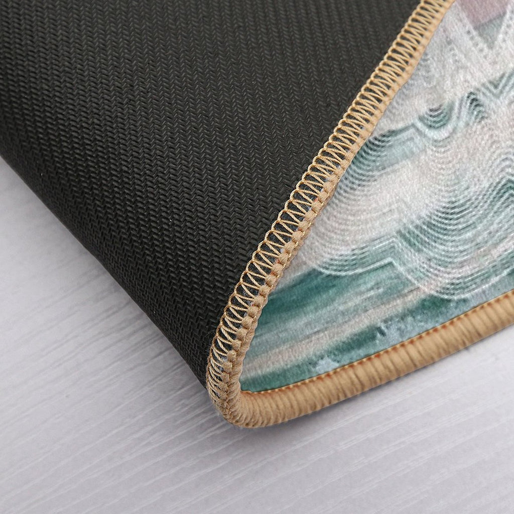 Seashell Surf Mandala  Long-Lasting Bath Mat