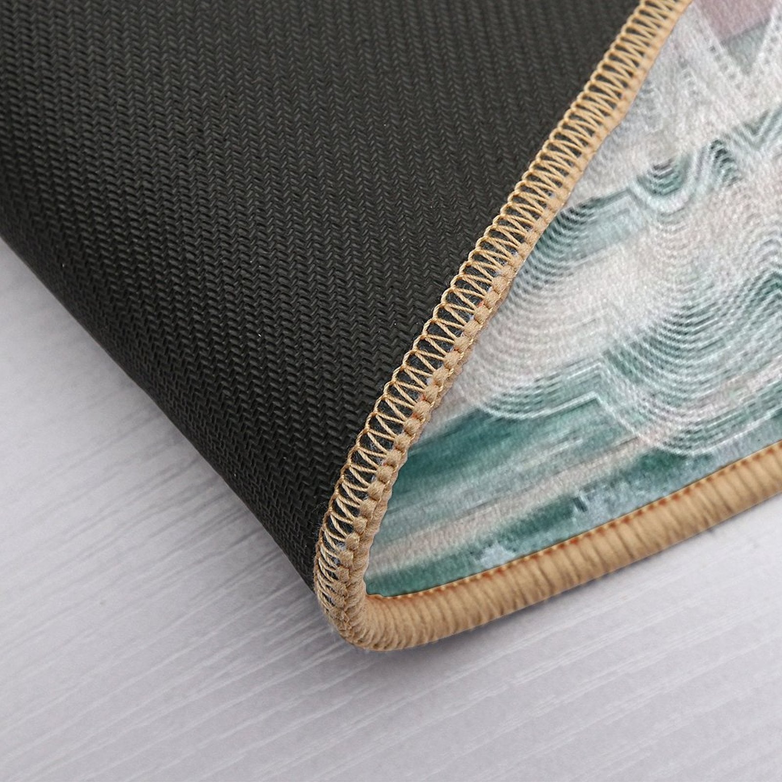 Seashell Surf Mandala  Long-Lasting Bath Mat