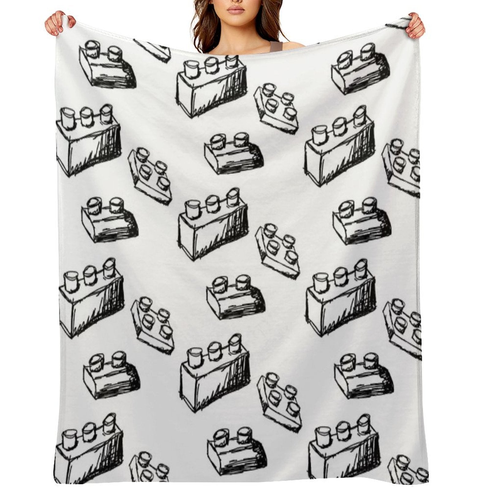 Building Blocks Velvety-soft Throw Blanket