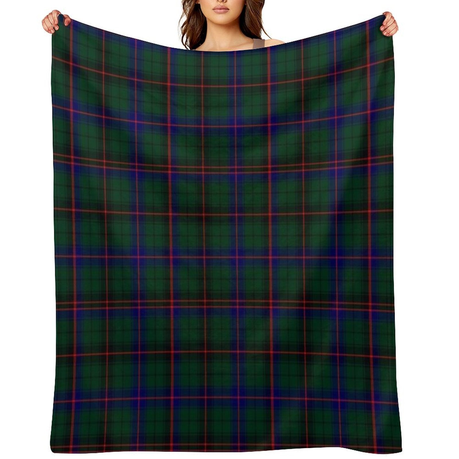 Clan Davidson Tartan Sustainable Throw Blanket