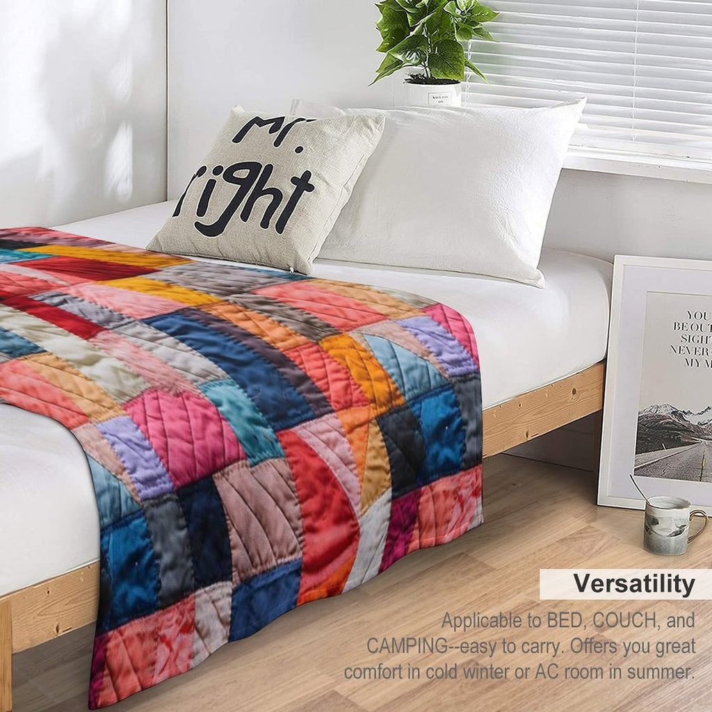 Patchwork Quilt Compact Throw Blanket