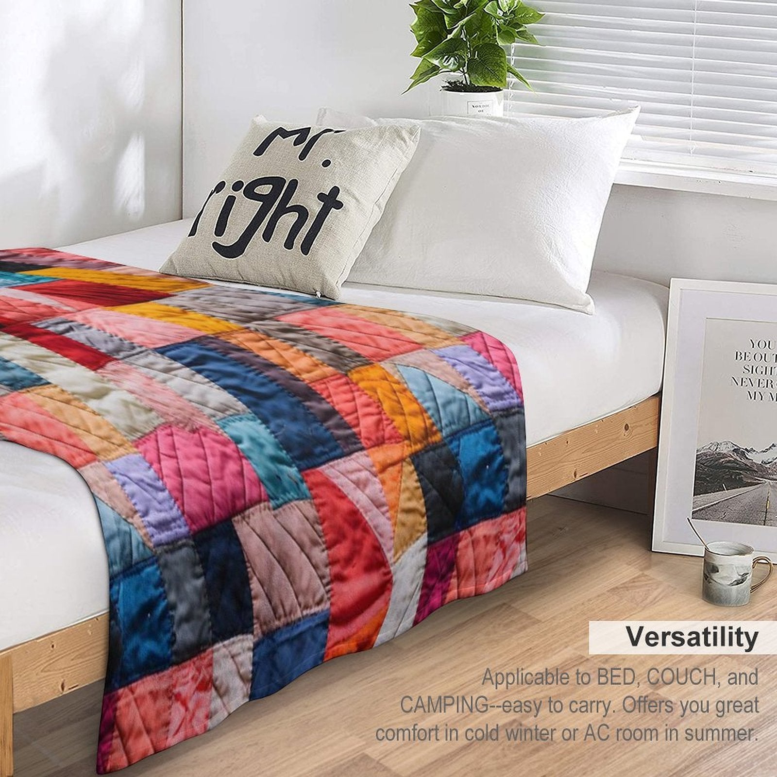 Patchwork Quilt Compact Throw Blanket