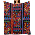 Panama Mola Design Eco-conscious Throw Blanket