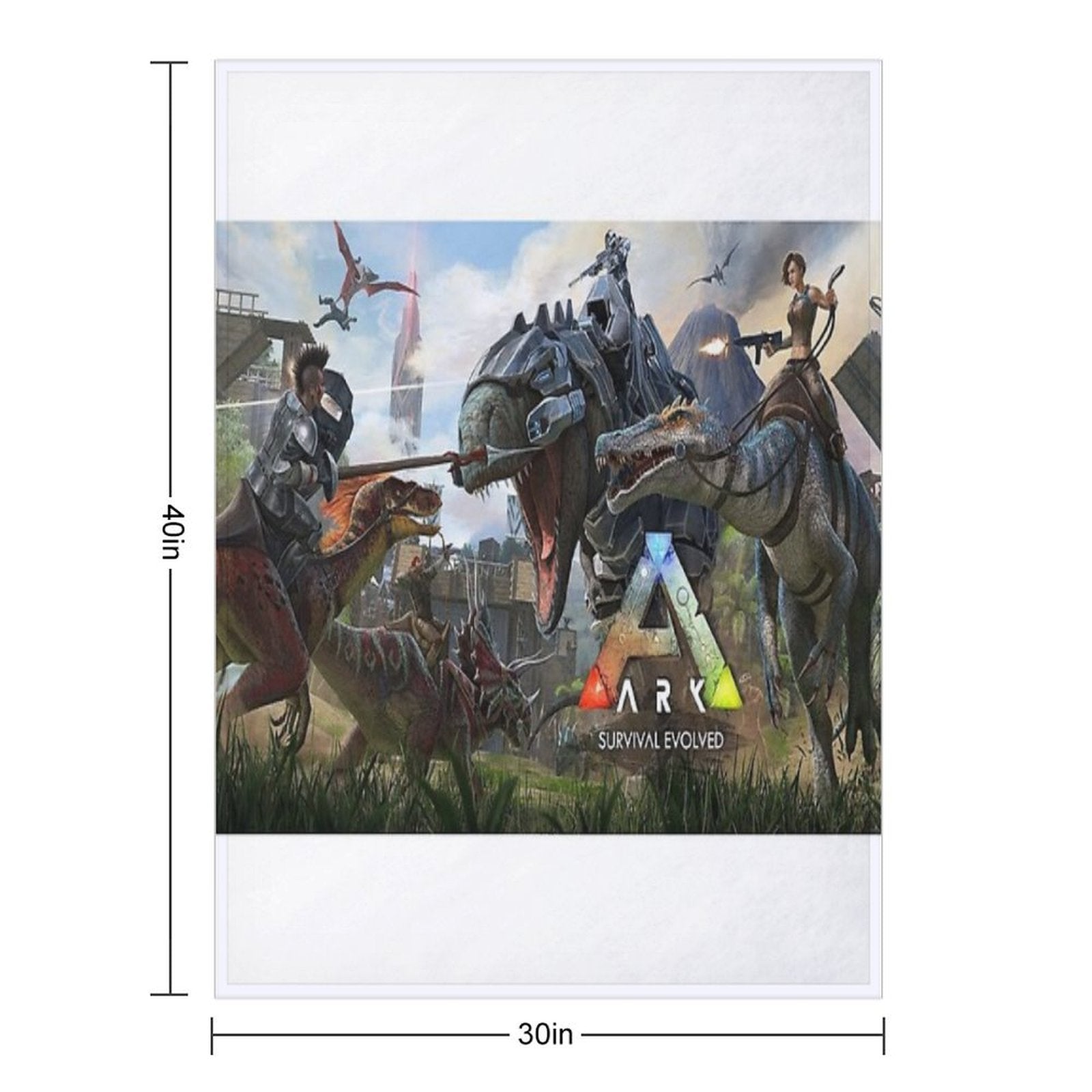 Dinosaurs War Ark Sustainable Throw Blanket