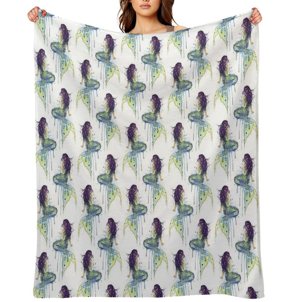 Mermaid Lightweight Throw Blanket