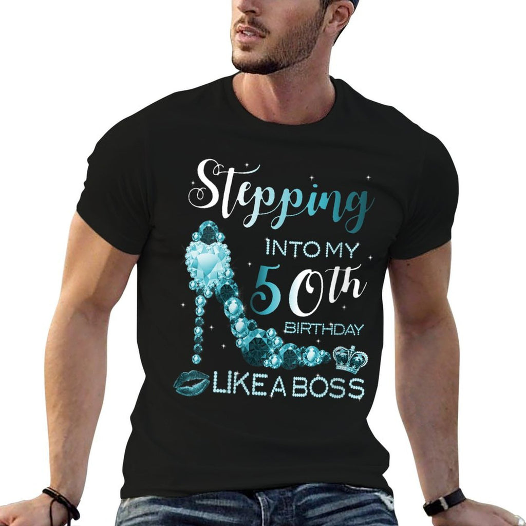 Womens 50th Birthday Women Zircon Birthstone December Gift  Rolled Sleeves T-Shirt