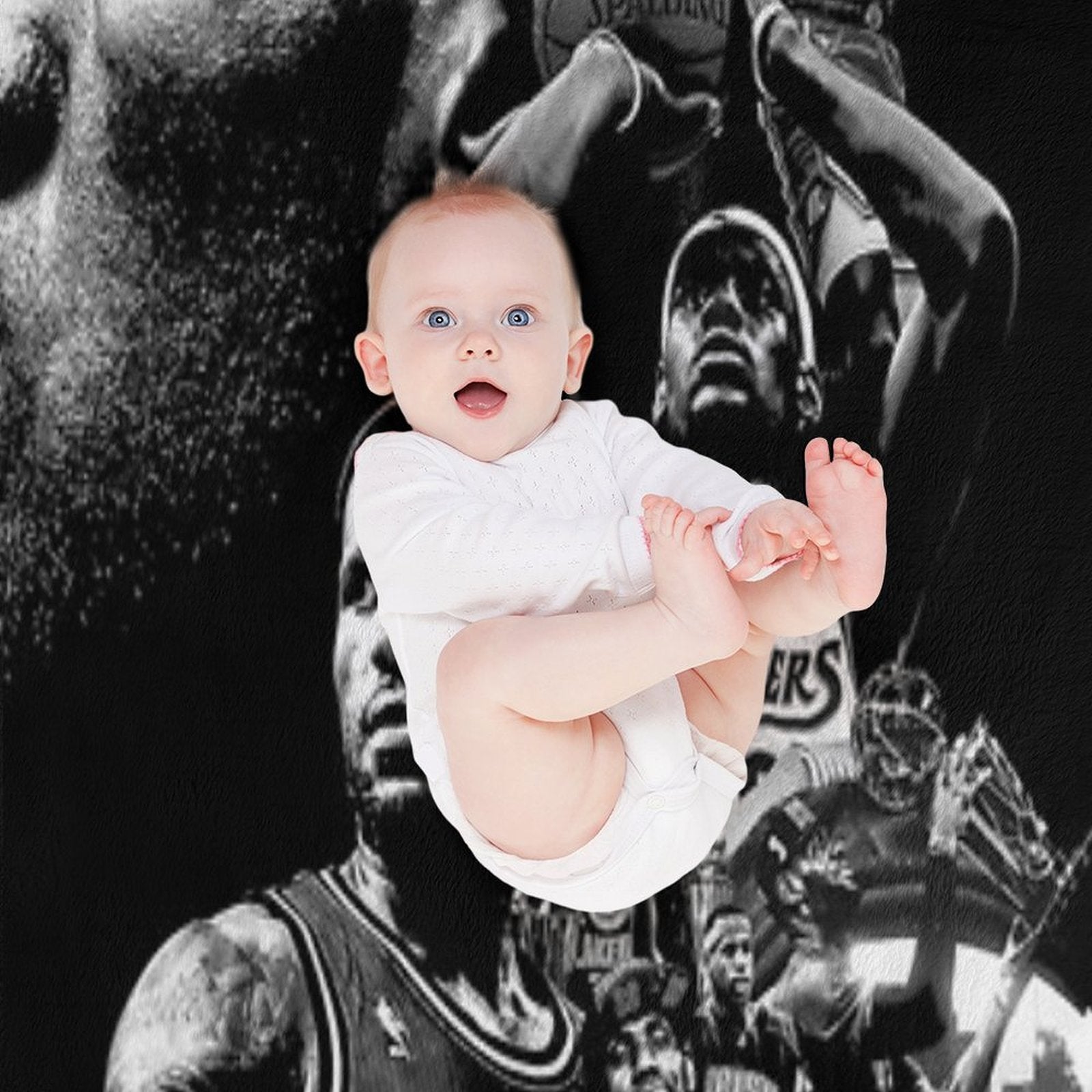LeBron James 4 Times Champions Basketball Wrinkle-free Throw Blanket