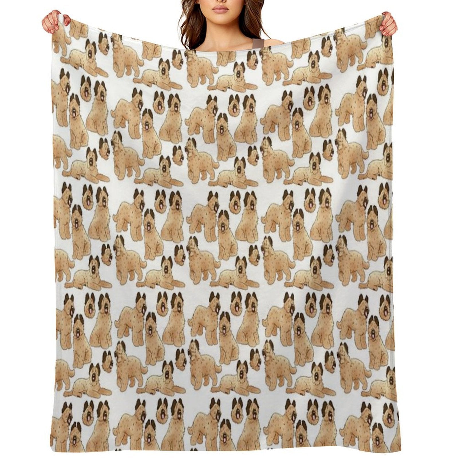 Briard Dog Pattern Durable Throw Blanket