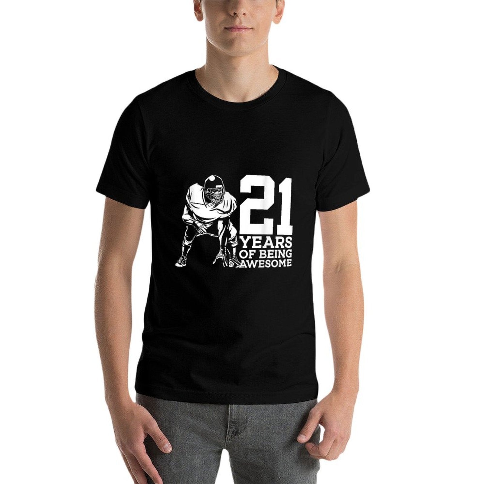 21 YEARS OF BEING AWESOME FOOTBALL 21ST BIRTHDAY  Moisture-wicking T-Shirt