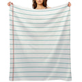 Vintage Lined Notebook Paper Compact Throw Blanket