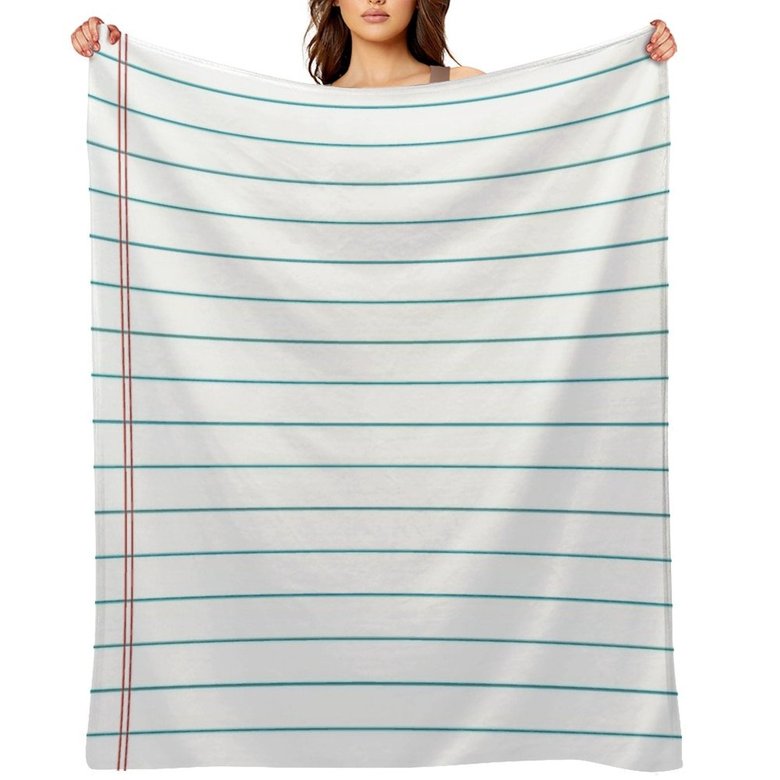Vintage Lined Notebook Paper Compact Throw Blanket