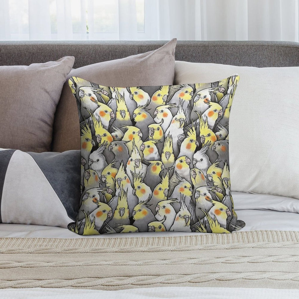 Cockatiels Galore Soft Anti-Pilling Throw Pillow