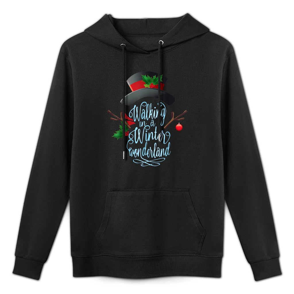Walking in A Winter Wonderland Snowman Vintage Christmas Durable Construction Hoodie