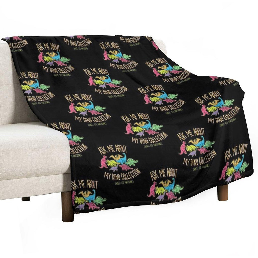 Dino Collection Travel-friendly Throw Blanket