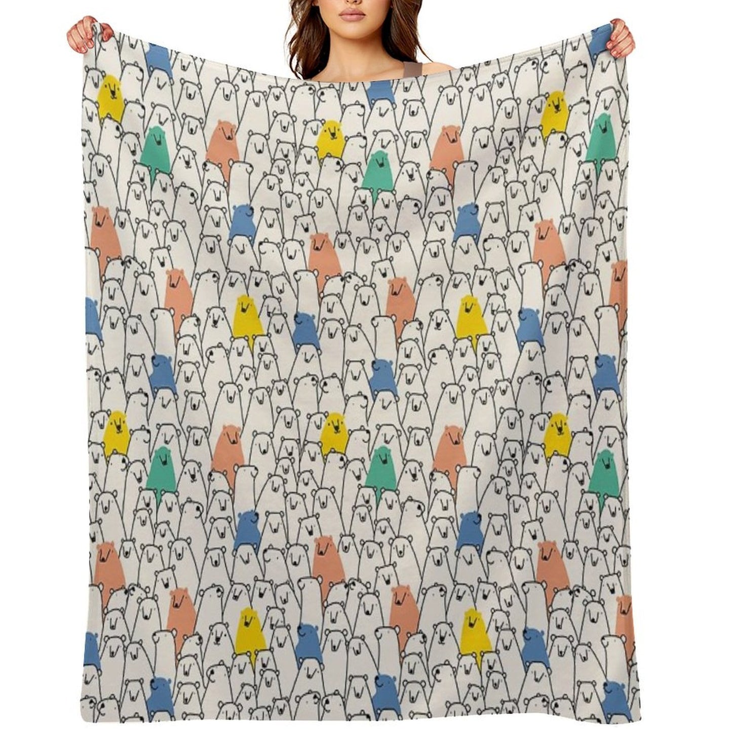 Bears Pattern Gift-ready Throw Blanket