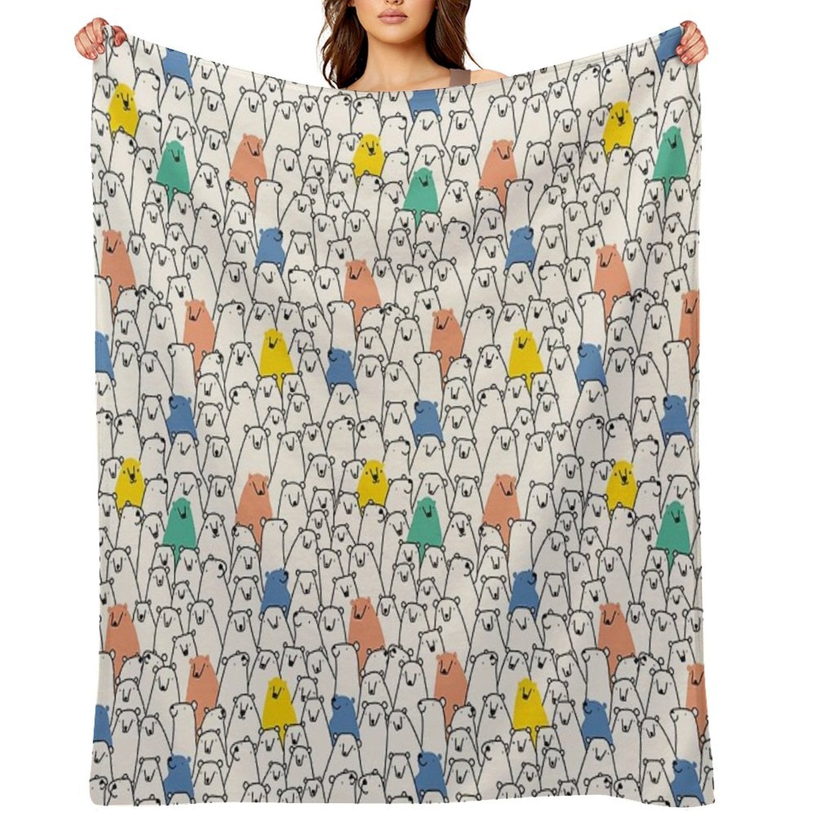 Bears Pattern Gift-ready Throw Blanket