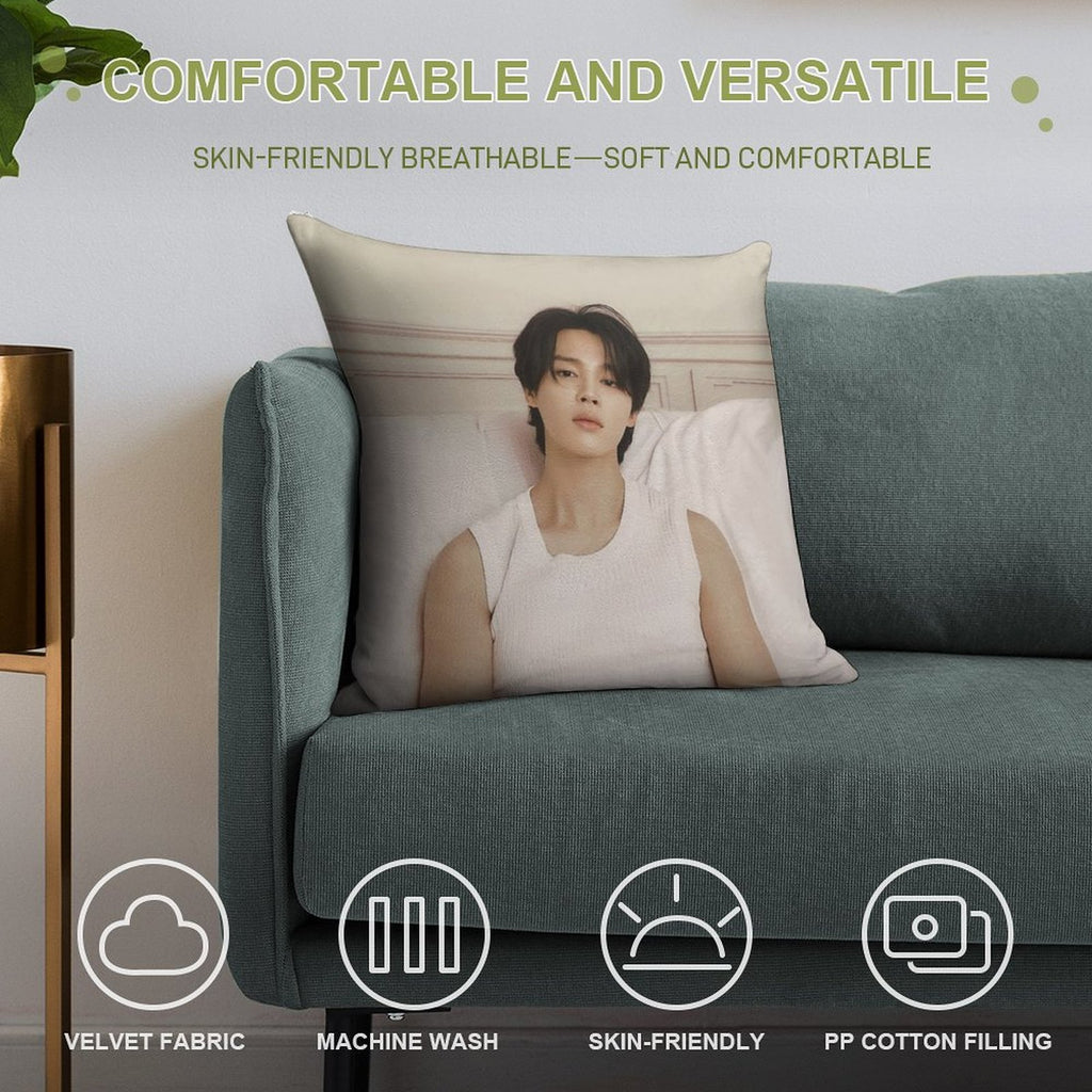 Jimin Face Soft Multiple Sizes Throw Pillow