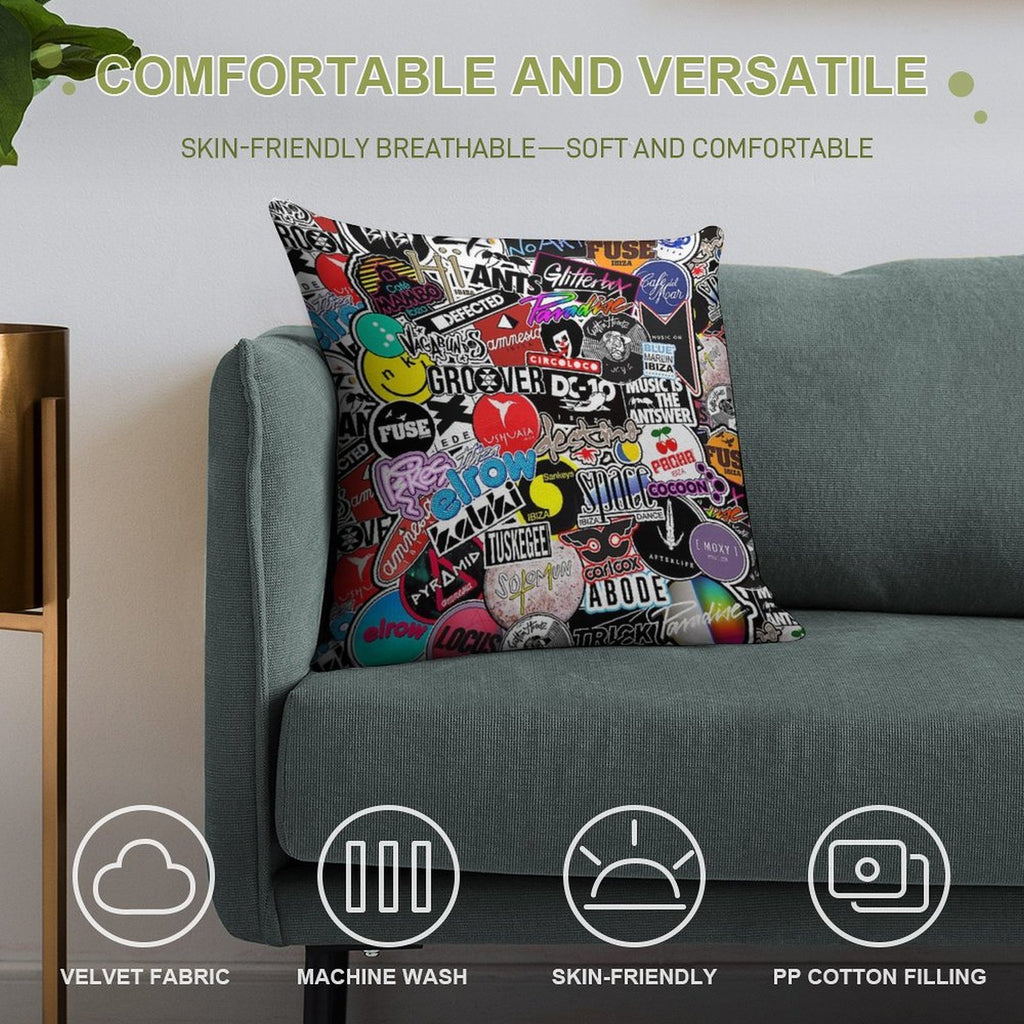 IBIZA CLUBS POSTER - 2022 EIVISSA Soft Multiple Sizes Throw Pillow