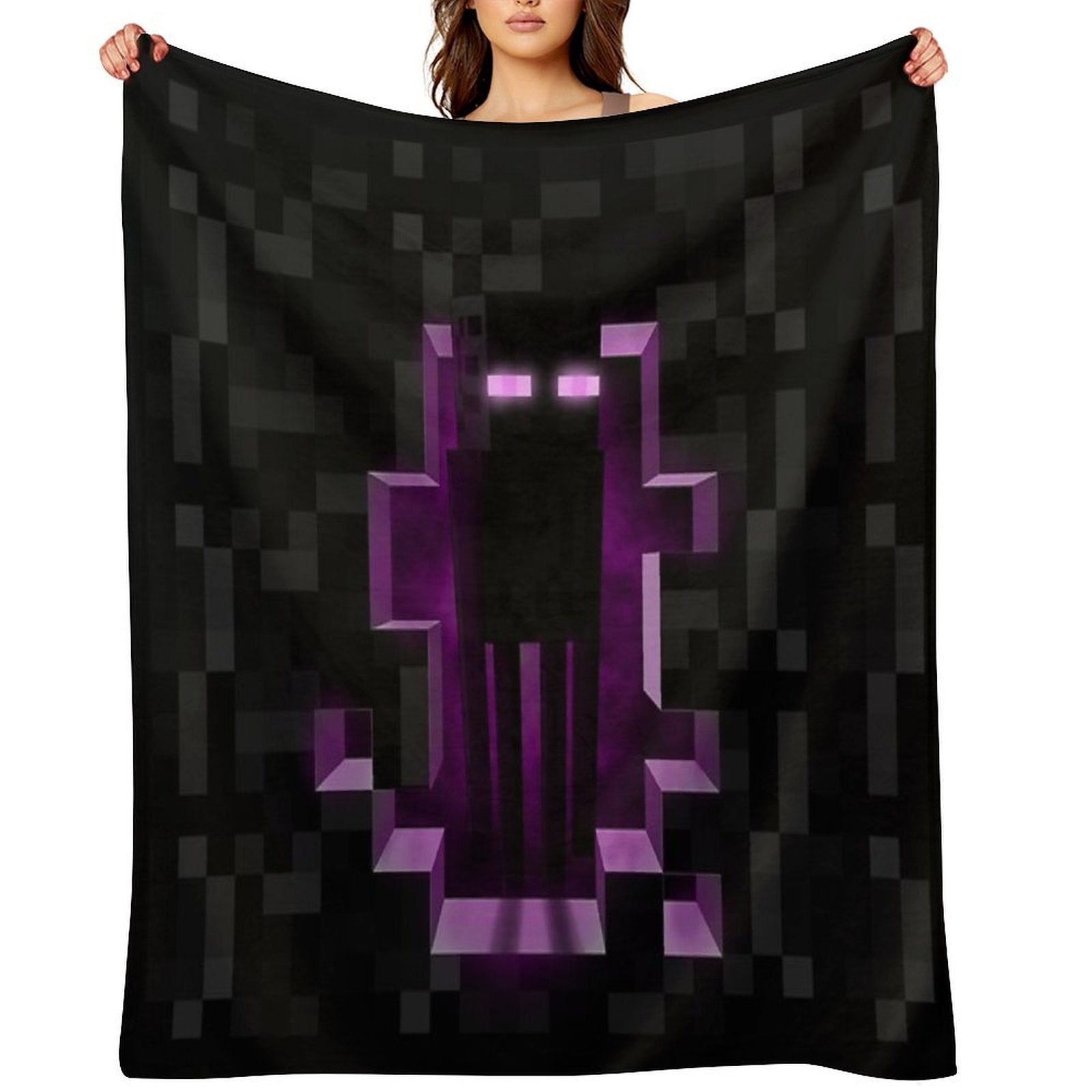 Enderman Minecrafter Enderdragon Eco-conscious Throw Blanket