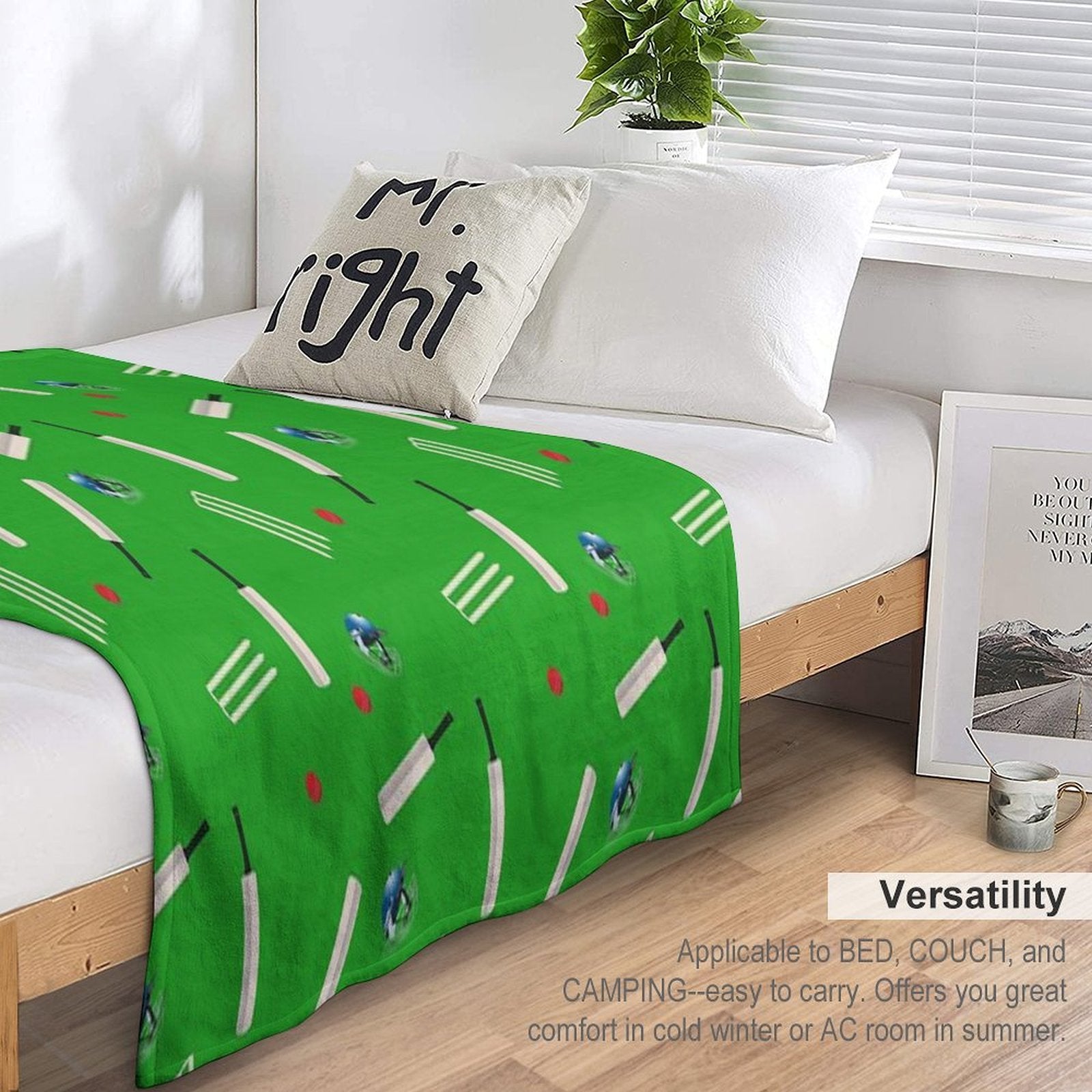 Cricket Pattern Shrink-resistant Throw Blanket