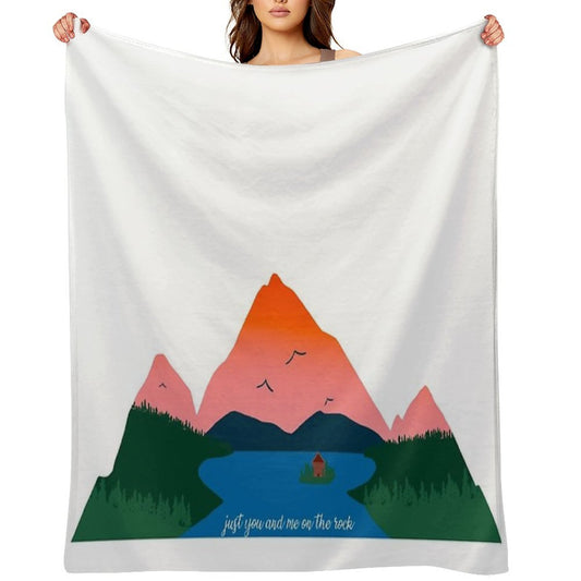 You And Me on The Rock Mountain Compact Throw Blanket