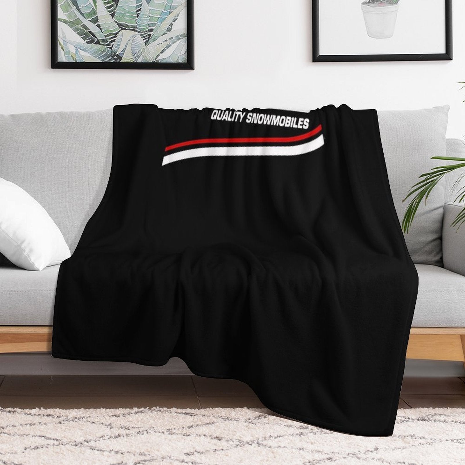 Vintage Polaris Snowmobiles USA All-season Throw Blanket