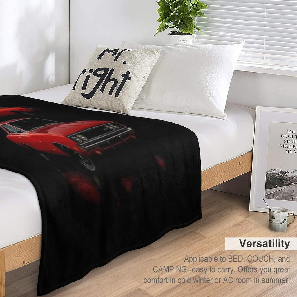 1970 Charger RT Red Classic Muscle Car Art Durable Throw Blanket