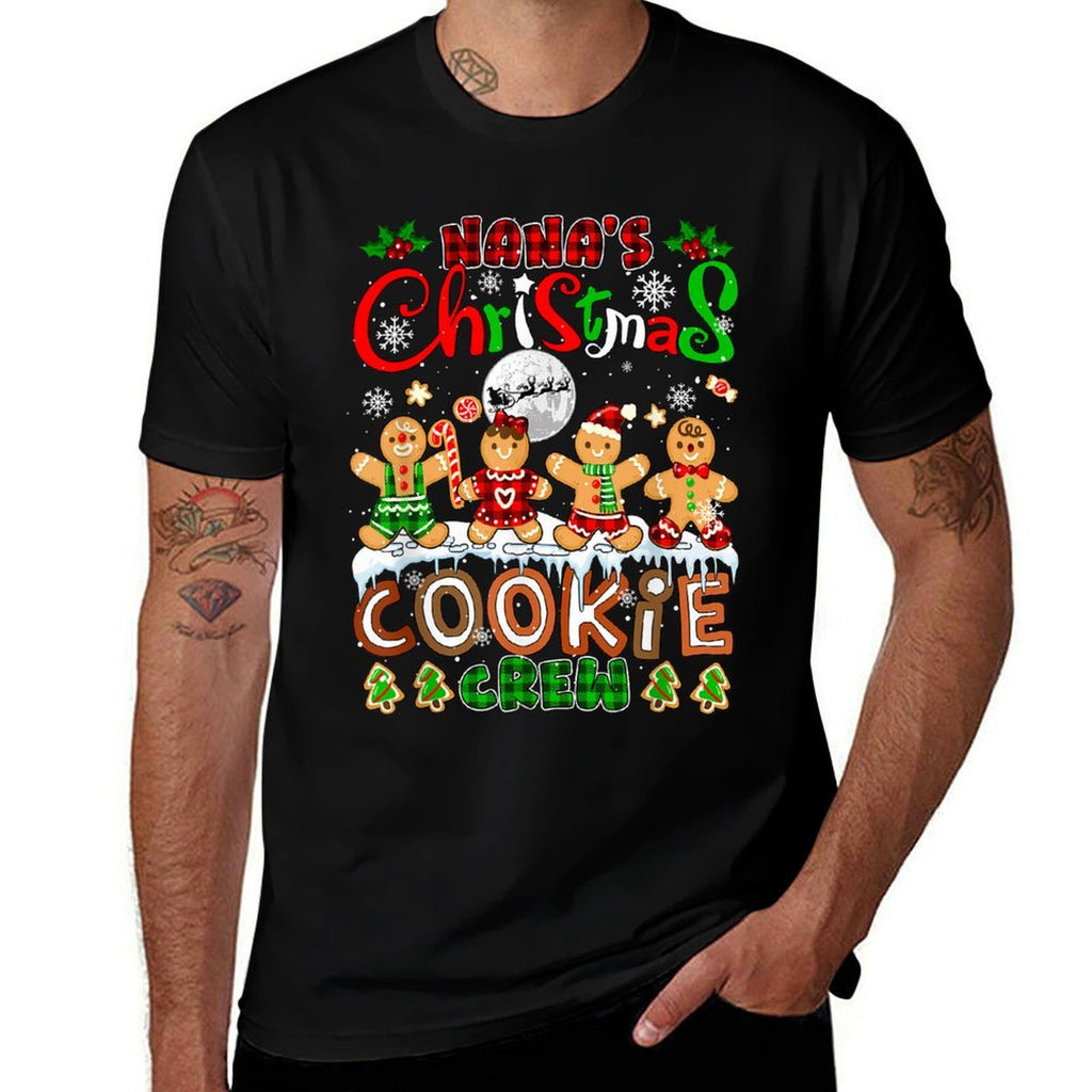 Nanas Christmas Cookie Crew Funny Baking Baker Group  Heathered Texture T-Shirt