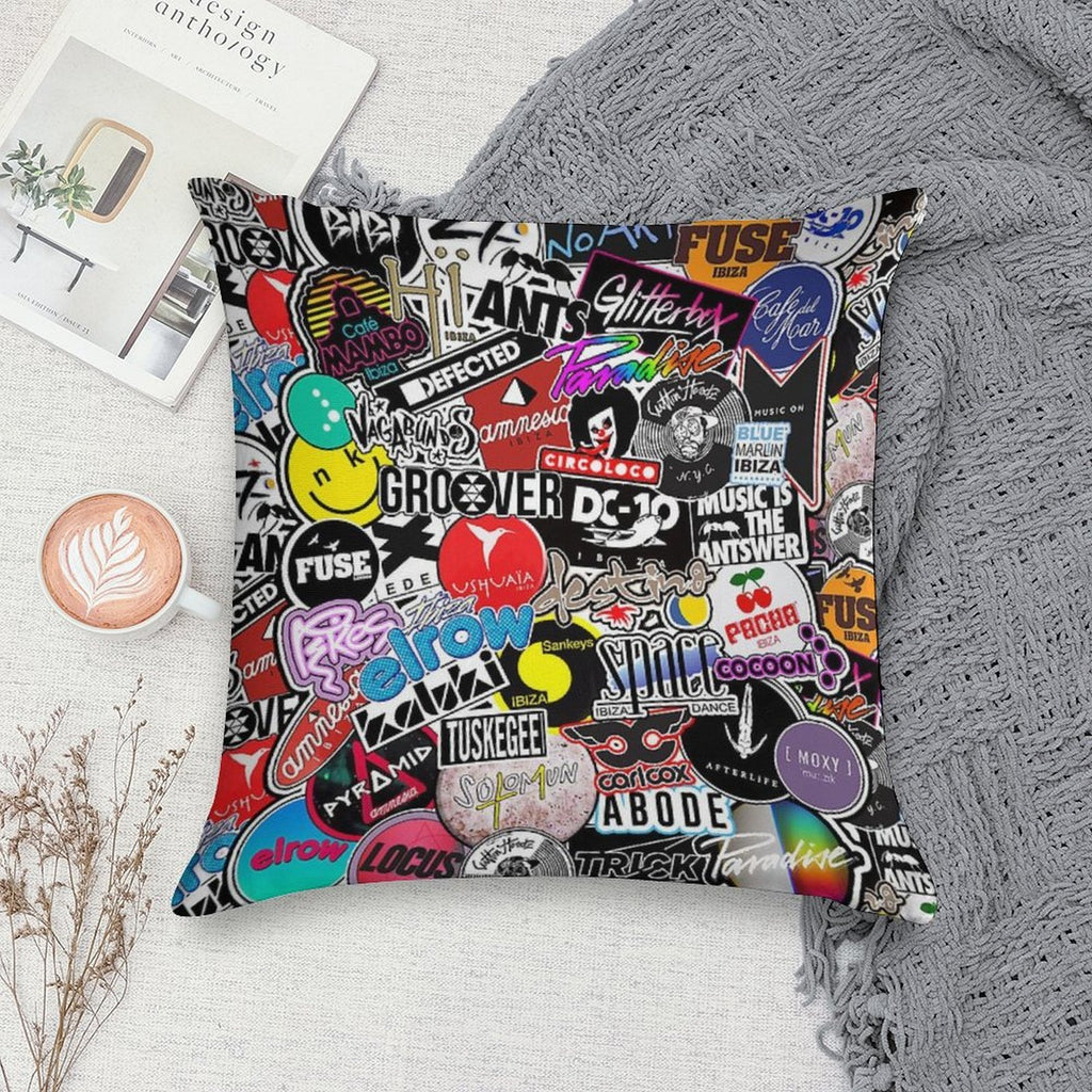 IBIZA CLUBS POSTER - 2022 EIVISSA Soft Multiple Sizes Throw Pillow