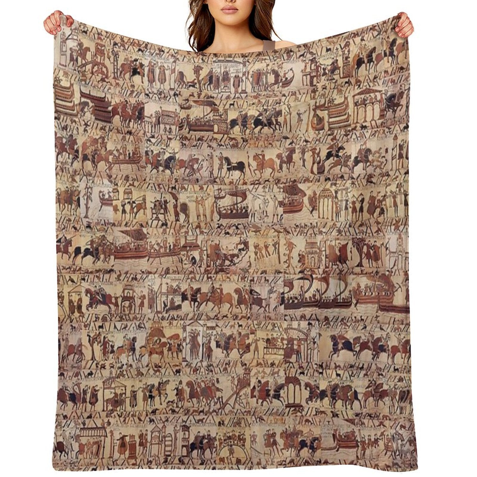 Bayeux Tapestry Velvety-soft Throw Blanket
