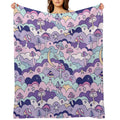 Cosmic Mushrooms Machine-washable Throw Blanket
