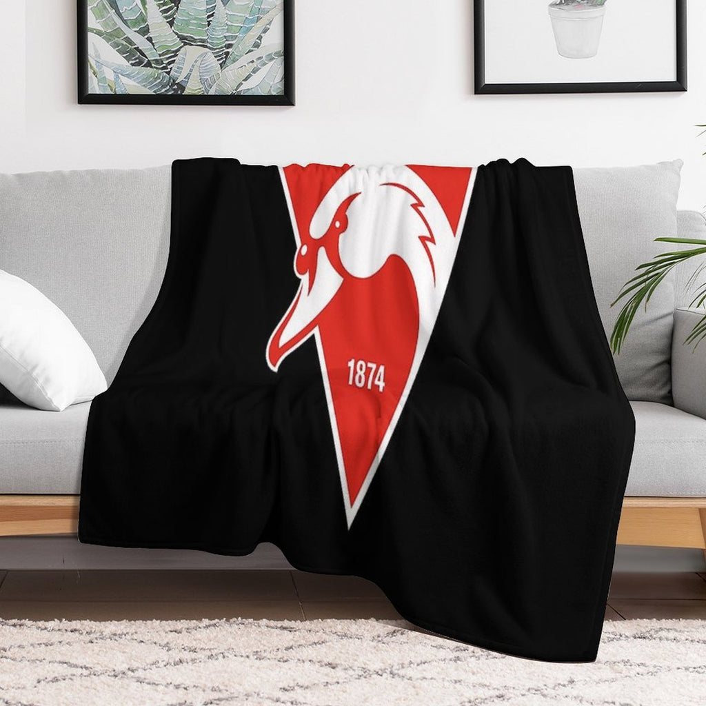 Sydney The Bloods Swans Haughty Swannies-Logo Wrinkle-free Throw Blanket