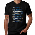 Sardine Painting Antique Still Life Fish Art Fish Restaurant  Moisture-wicking T-Shirt