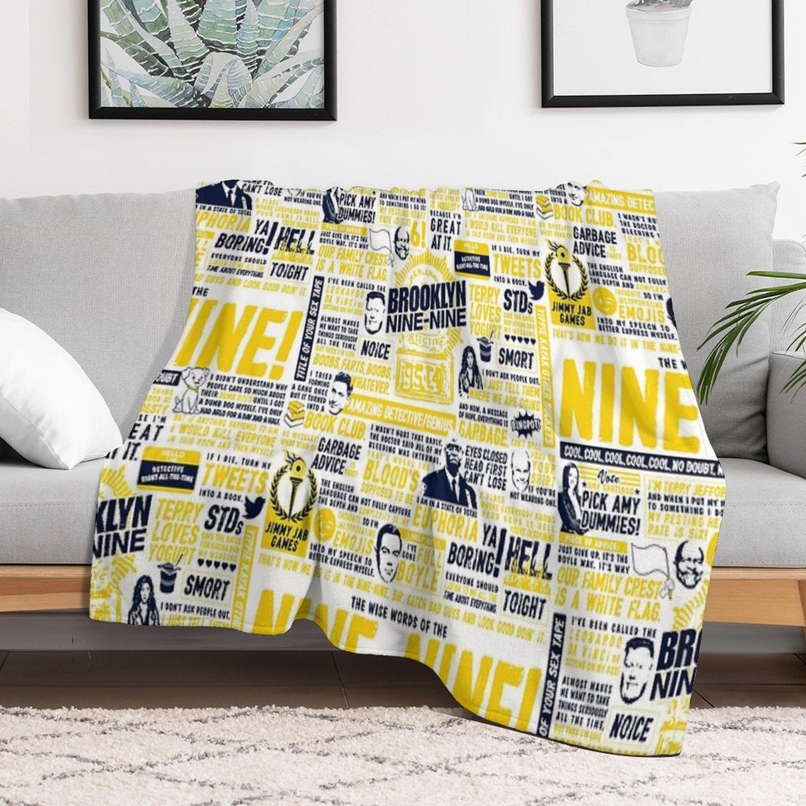 Wise Words of The Nine-Nine (Variant) Wrinkle-free Throw Blanket