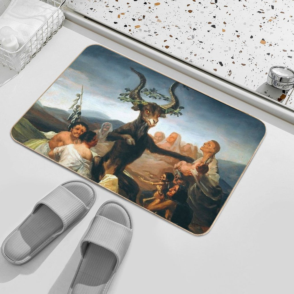 Francisco Goya The Sabbath of Witches  Long-Lasting Bath Mat