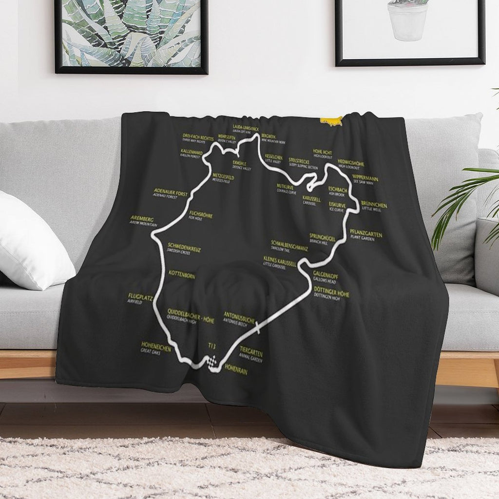 The Nurburgring Anti-pilling Throw Blanket