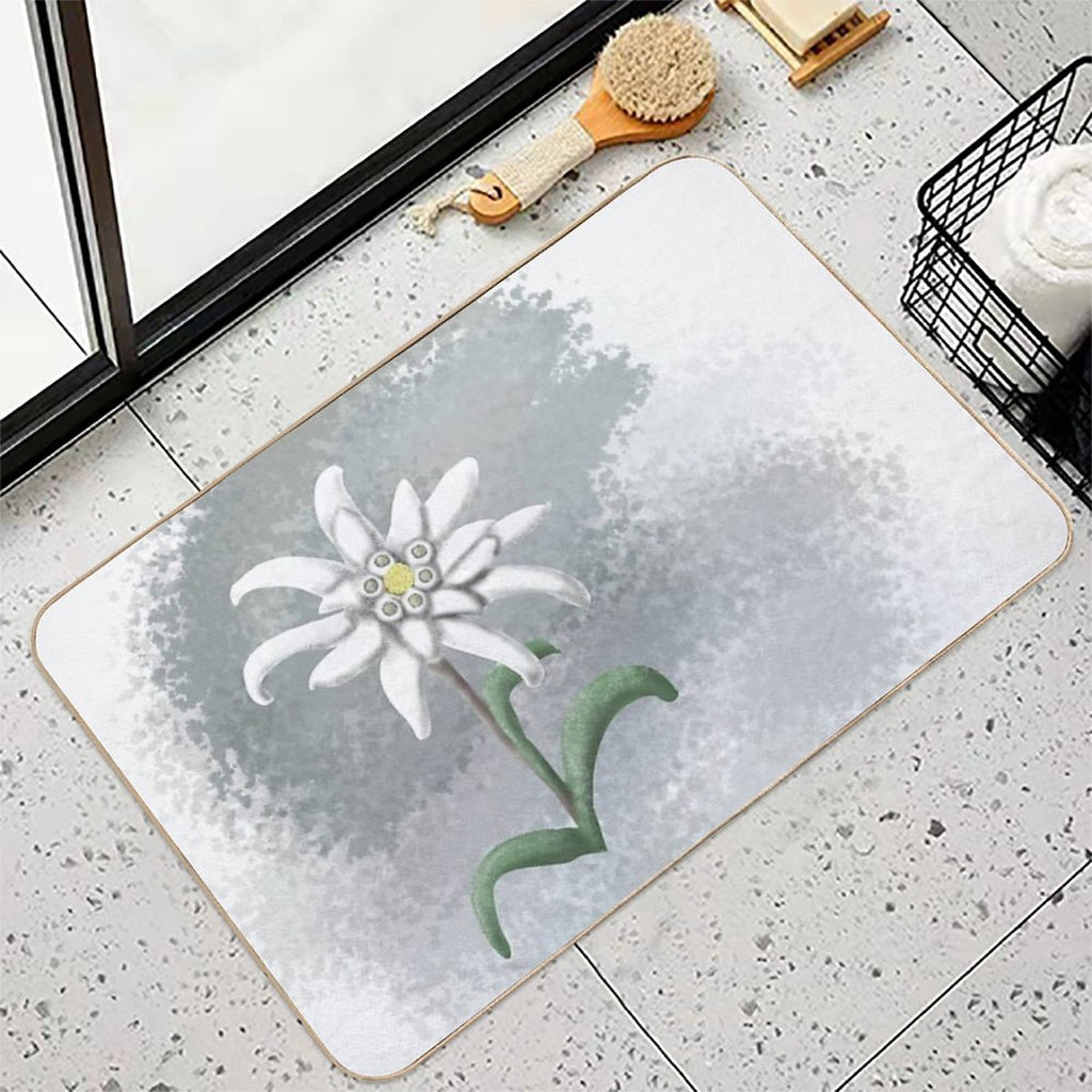 Strength And Beauty- Edelweiss  Slip-Resistant Bath Mat