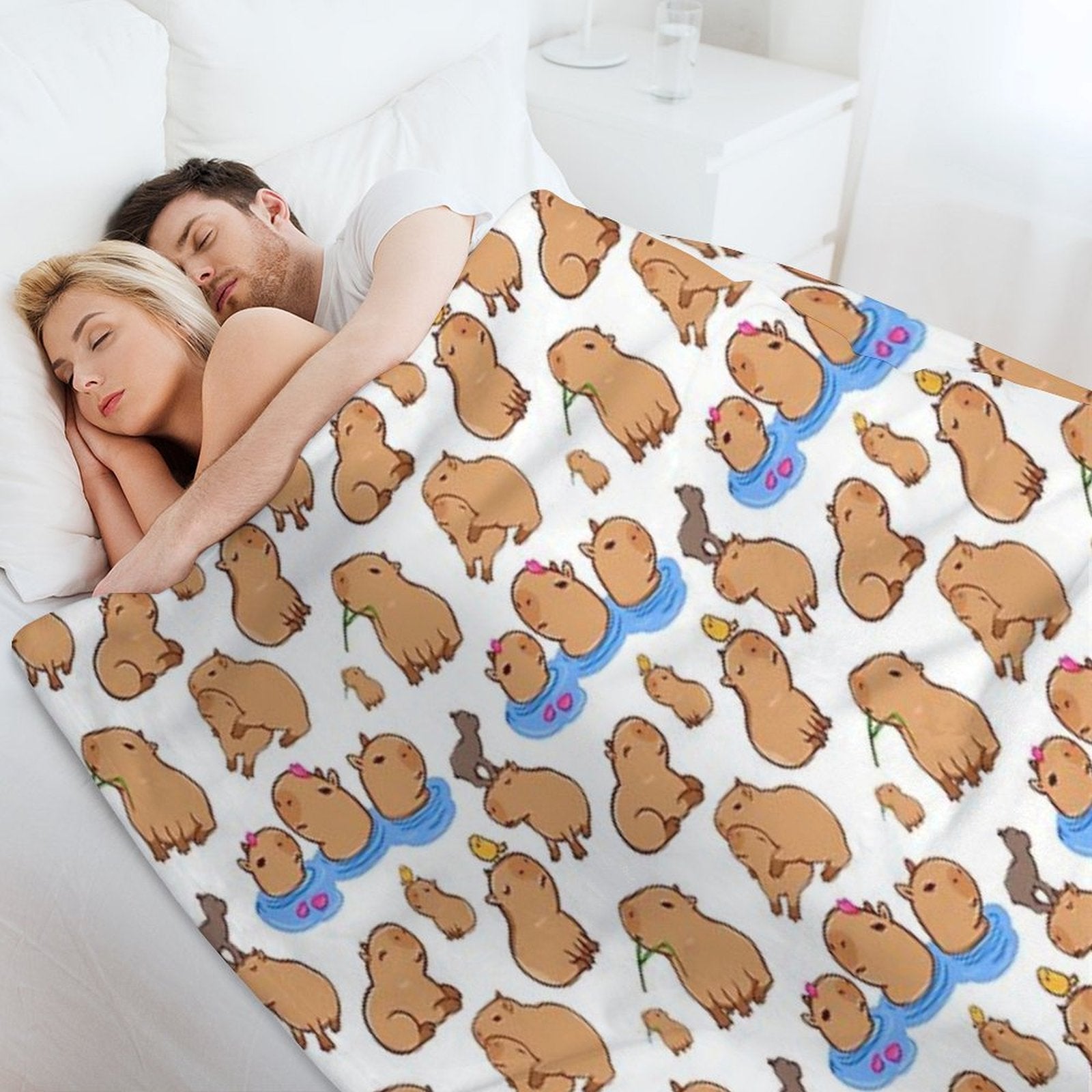 Capybara Pattern Premium Throw Blanket
