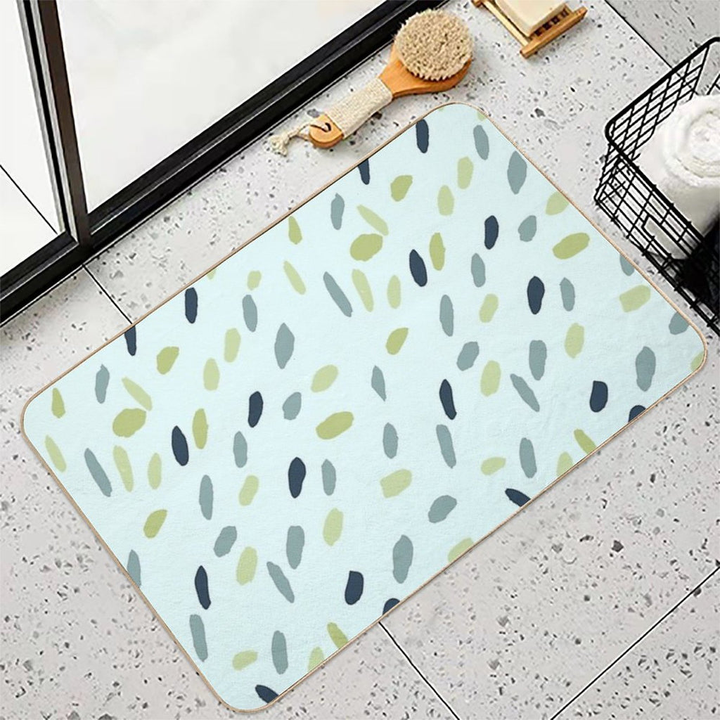 Dots on Mint  Easy To Clean Bath Mat